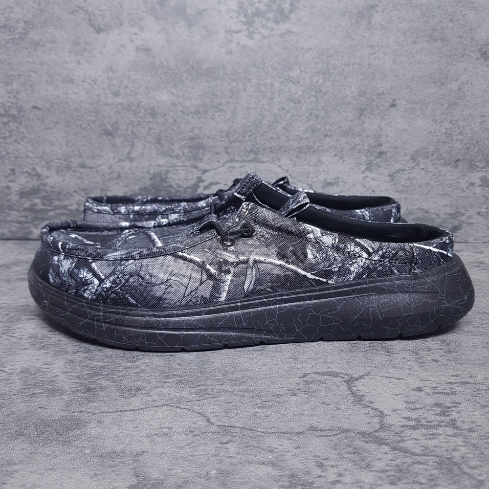 HEY DUDE Jelly Roll Wally Comf Slip-On Shoes Mens 10 Black Camo 45751-0DQ